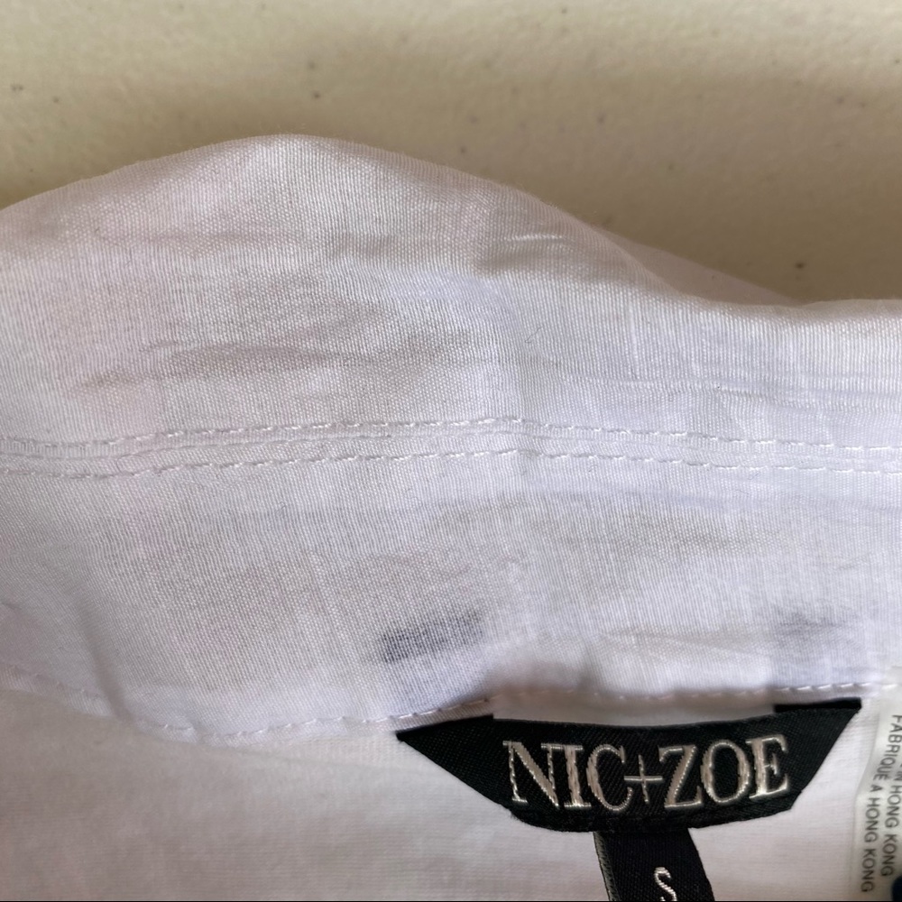 New $118 Nic Zoe White Small Women Blouse - Picture 2 of 8